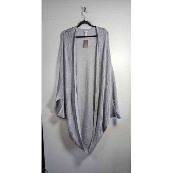 J Jill Batwing Cardigan XL - 3X Open Front Stretchy Lightweight Lagenlook Boho - Picture 1 of 9
